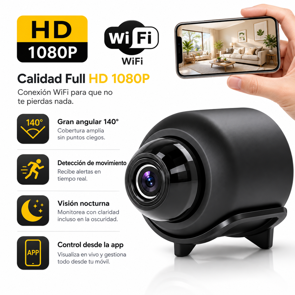Pack Seguridad Hogar — Cámara WiFi + Sensor de Puerta