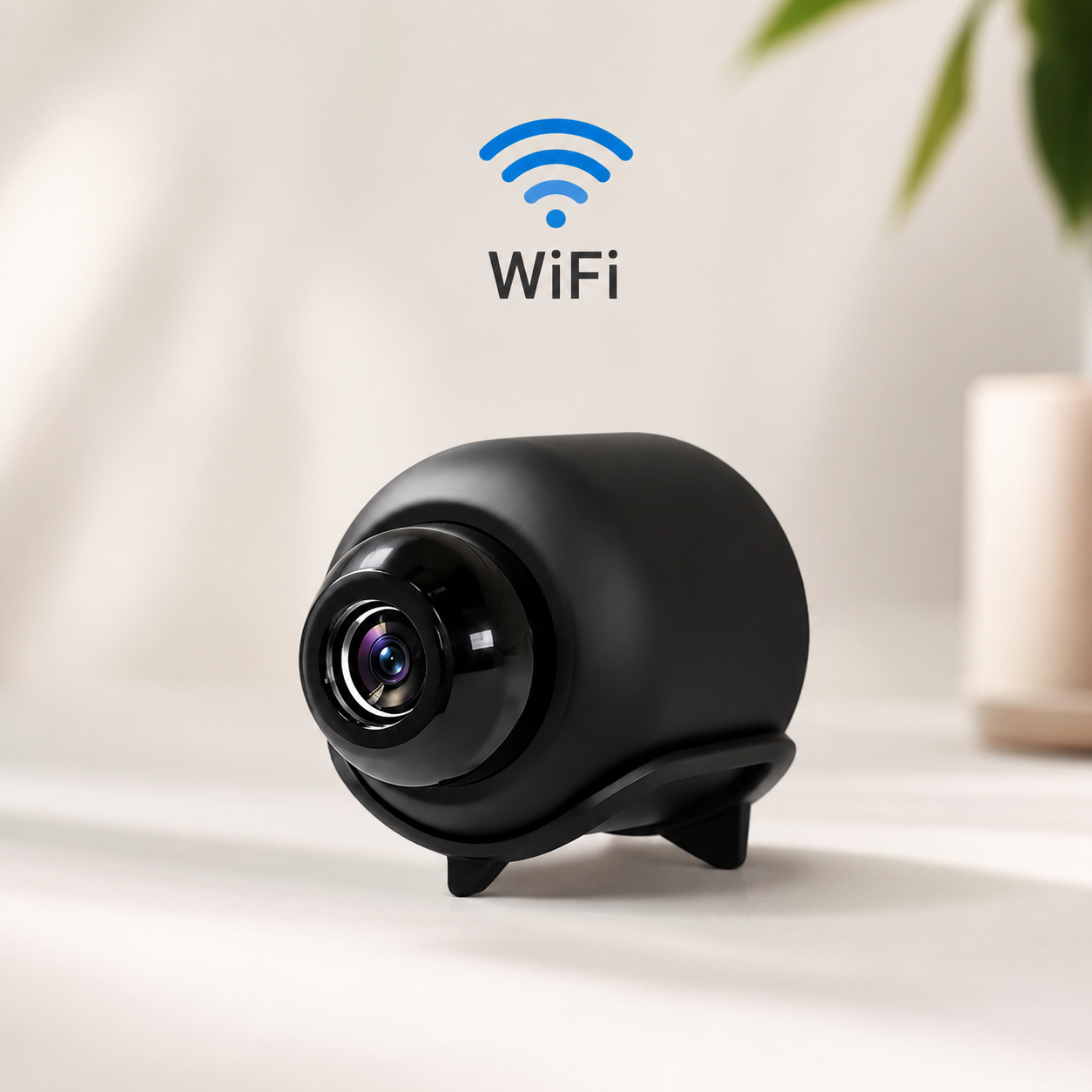 Mini Cámara WiFi HD — Vigila a tu mascota, bebé o negocio desde cualquier lugar.