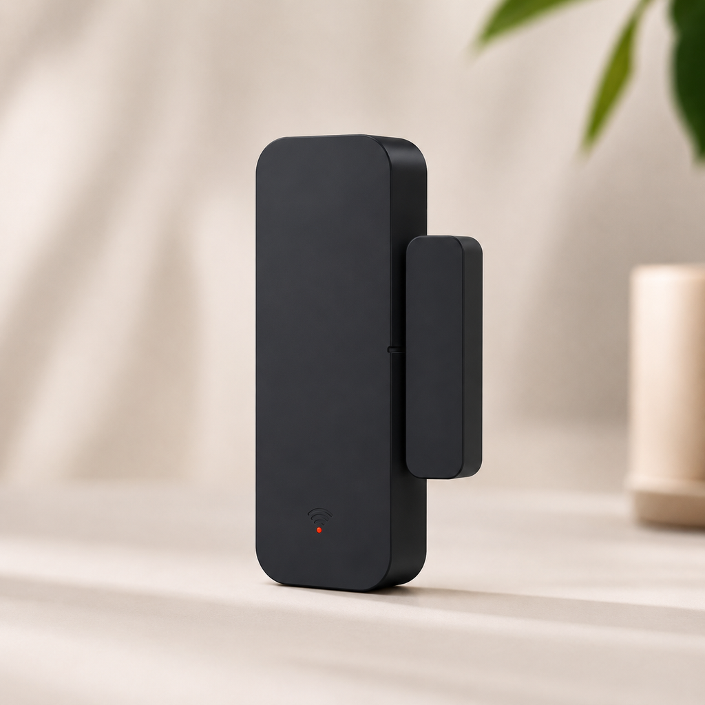 Sensor de Puerta y Ventana WiFi — Alertas instantáneas en tu móvil cuando alguien entra.