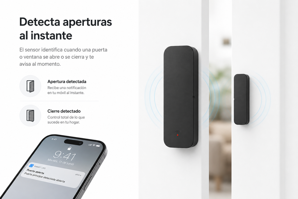 Pack Seguridad Hogar — Cámara WiFi + Sensor de Puerta